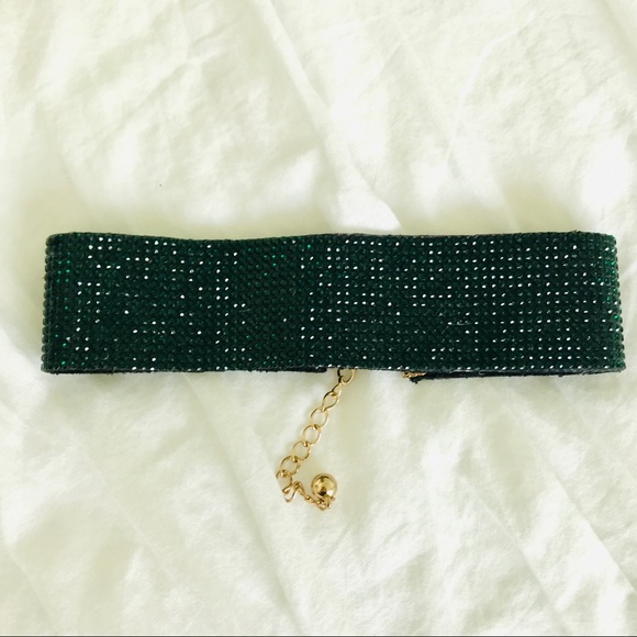 Dolls Kill Jewelry - Studded Teal Choker Necklace